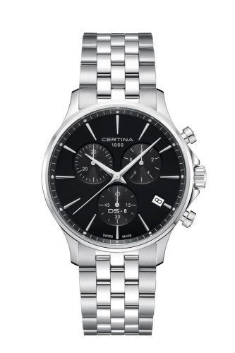 Certina DS-8 Chrono Stainless Steel / Black / Bracelet C045.417.11.051.00