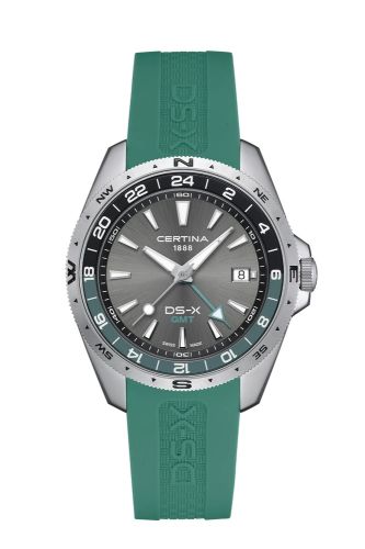 Certina DS-X GMT Stainless Steel / Grey / Rubber C047.452.17.081.00