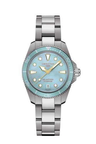 Certina DS Action Quartz 34.5 Titanium / MOP / Bracelet C048.210.44.131.00