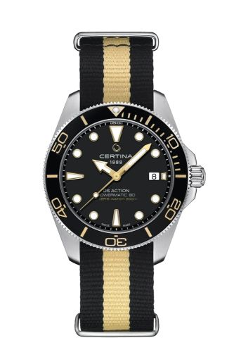 Certina DS Action Diver 40.5 Powermatic Stainless Steel / Black / NATO C048.407.18.051.01