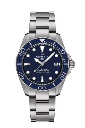 Certina DS Action Diver 40.5 Powermatic Titanium / Blue / Bracelet C048.407.44.041.00