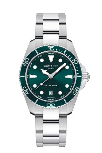 Certina DS Action 40 Quartz Stainless Steel / Green C048.410.11.091.00