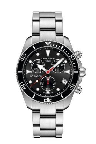 Certina DS Action Chrono Stainless Steel / Black / Bracelet C048.417.11.051.00