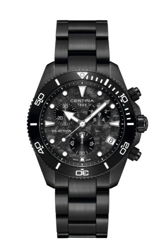 Certina DS Action Chrono PVD / Carbon / Bracelet C048.417.33.201.00