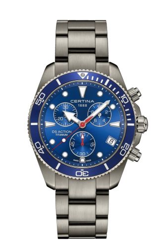 Certina DS Action Chrono Titanium / Blue / Bracelet C048.417.44.041.00