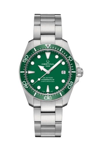 Certina DS Action Diver 38 Powermatic 80 Stainless Steel / Green C048.807.11.091.00