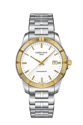 Certina DS Jubile Quartz Stainless Steel - Yellow Gold / White / Bracelet C902.451.41.011.00