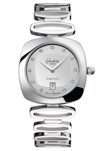 Glashutte Original Pavonina Date Stainless Steel / Silver / Bracelet 1-03-01-10-12-14