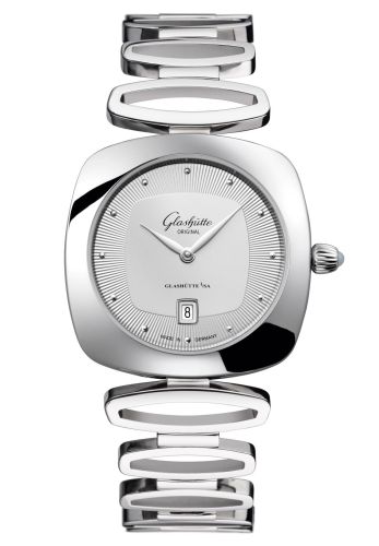Glashutte Original Pavonina Date Stainless Steel / Silver / Bracelet 1-03-01-15-02-14