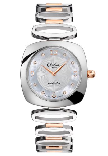 Glashutte Original Pavonina Stainless Steel / Red Gold / MOP / Bracelet 1-03-02-04-16-14