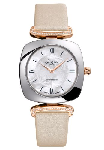 Glashutte Original Pavonina Stainless Steel / Red Gold / Diamond / MOP / Calf 1-03-02-05-16-35
