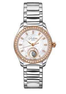 Glashutte Original Lady Serenade Luna Stainless Steel - Red Gold - Diamond / MOP / Bracelet 1-35-14-01-16-14