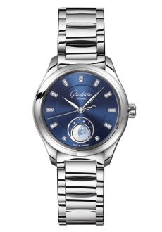 Glashutte Original Lady Serenade Luna Stainless Steel / Blue / Bracelet 1-35-14-03-02-14