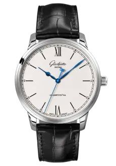 Glashutte Original Senator Excellence Stainless Steel / Silver / Alligator - Pin 1-36-01-01-02-01