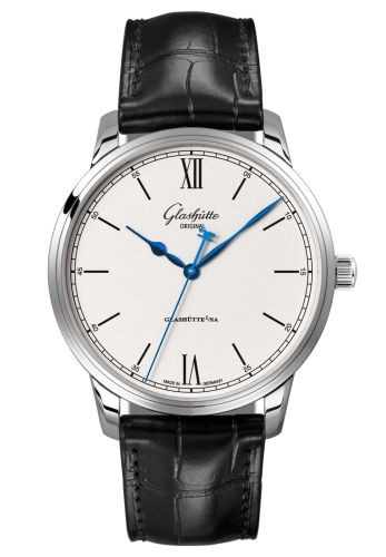 Glashutte Original Senator Excellence Stainless Steel / Silver / Alligator / Folding 1-36-01-01-02-30