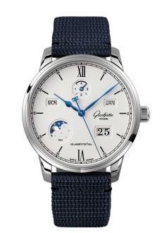 Glashutte Original Senator Perpetual Calendar Stainless Steel / Silver / Synthetic - Folding 1-36-02-01-02-64