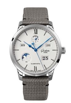 Glashutte Original Senator Perpetual Calendar Stainless Steel / Silver / Synthetic - Folding 1-36-02-01-02-66
