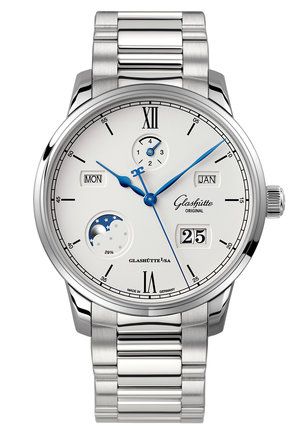 Glashutte Original Senator Excellence Perpetual Calendar Stainless Steel / Silver / Bracelet 1-36-02-01-02-70