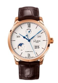 Glashutte Original Senator Excellence Perpetual Calendar Red Gold / Silver / Alligator - Folding 1-36-02-02-05-61