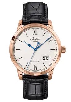 Glashutte Original Senator Excellence Panorama Date Red Gold / Silver / Alligator - Folding 1-36-03-02-05-61