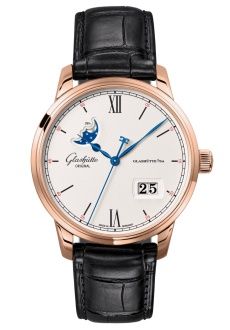 Glashutte Original Senator Excellence Panorama Date Moonphase Red Gold / Silver / Alligator / Folding 1-36-04-02-05-61