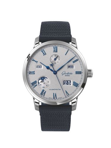 Glashutte Original Senator Perpetual Calendar Stainless Steel / Grey / Synthetic 1-36-12-03-02-64