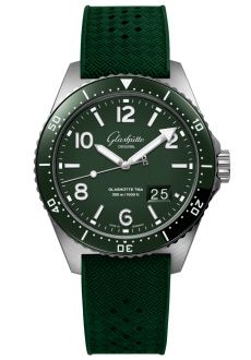 Glashutte Original SeaQ Panorama Date Stainless Steel / Green / Rubber - Pin 1-36-13-07-83-06
