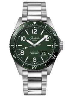 Glashutte Original SeaQ Panorama Date Stainless Steel / Green / Bracelet 1-36-13-07-83-70