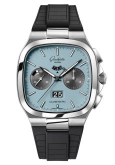 Glashutte Original Seventies Chronograph Panorama Date Ocean Breeze/ Rubber 1-37-02-13-02-63