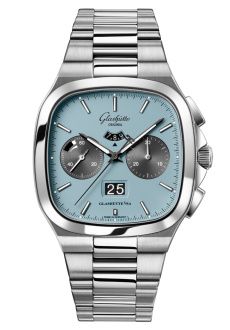 Glashutte Original Seventies Chronograph Panorama Date Ocean Breeze / Bracelet 1-37-02-13-02-70