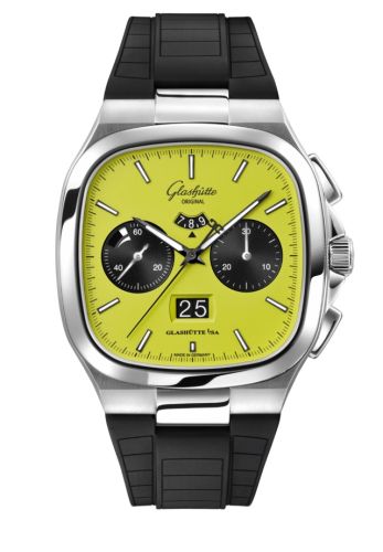 Glashutte Original Seventies Chronograph Panorama Date Stainless Steel / Fusion / Rubber 1-37-02-19-02-63