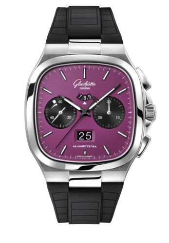 Glashutte Original Seventies Chronograph Panorama Date Stainless Steel / Plasma / Rubber 1-37-02-20-02-63