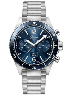 Glashutte Original SeaQ Chronograph Stainless Steel / Blue / Bracelet 1-37-23-02-81-70