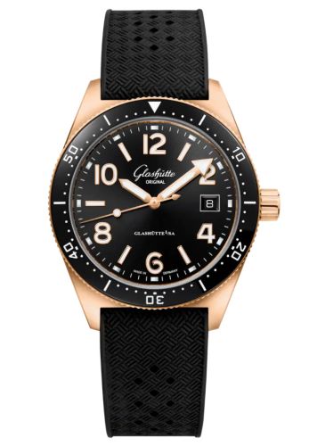 Glashutte Original SeaQ Date Red Gold / Black / Rubber 1-39-11-17-91-33
