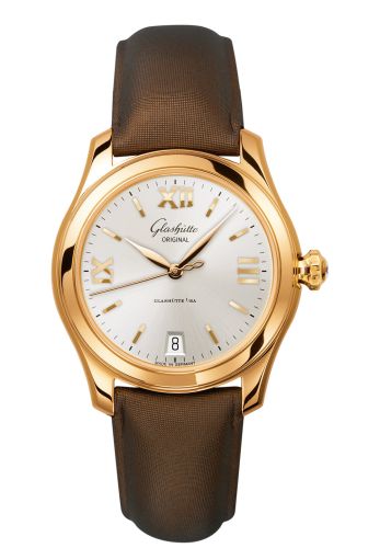 Glashutte Original Lady Serenade Rose Gold / Silver / Calf / Calf - Folding 1-39-22-04-01-04