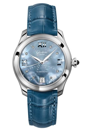 Glashutte Original Lady Serenade Stainless Steel / Blue MOP - Index Line / Alligator - Pin 1-39-22-11-02-44