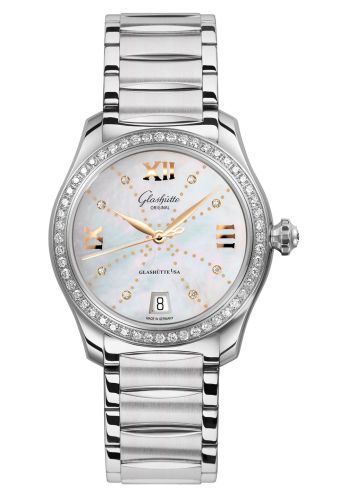 Glashutte Original Lady Serenade Stainless Steel / MOP - Index Line / Bracelet 1-39-22-12-22-34