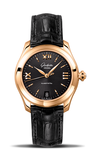 Glashutte Original Lady Serenade Rose Gold / Black / Alligator - Folding 1-39-22-18-01-04