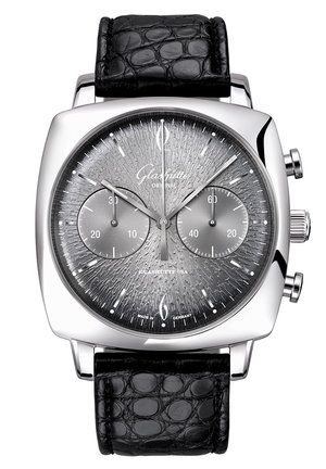 Glashutte Original Sixties Square Chronograph Stainless Steel / Rock 1-39-34-25-32-04