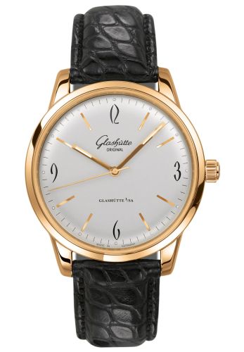 Glashutte Original Sixties Rose Gold / Silver / Alligator / Pin 1-39-52-01-01-04