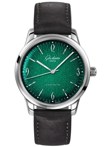 Glashutte Original Sixties Stainless Steel / Green / Calf / Pin / Annual Edition 1-39-52-03-02-04