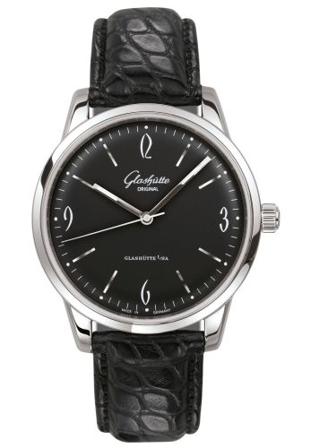 Glashutte Original Sixties Stainless Steel / Black / Alligator / Pin 1-39-52-04-02-04