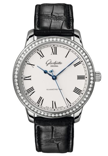 Glashutte Original Senator Automatic White Gold / Diamond / Silver / Alligator / Pin 1-39-59-01-12-04