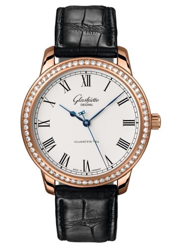 Glashutte Original Senator Automatic Red Gold / Diamond / Silver / Alligator / Pin 1-39-59-01-15-04