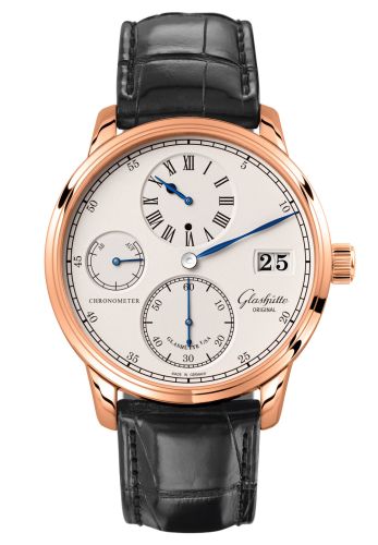 Glashutte Original Senator Chronometer Regulator Red Gold / Silver / Alligator / Folding 1-58-04-04-05-04