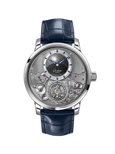 Glashutte Original Senator Chronometer Flyback Tourbillon Platinum / Silver 1-58-06-01-03-61