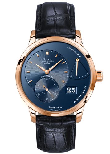 Glashutte Original PanoReserve Red Gold / Blue / Alligator / Folding 1-65-01-04-15-50