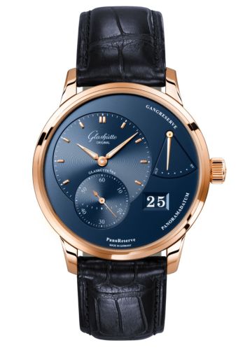 Glashutte Original PanoReserve Red Gold / Blue / Alligator - Folding 1-65-01-04-15-61)