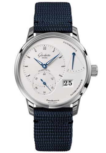 Glashutte Original PanoReserve Stainless Steel / Silver / Synthetic 1-65-01-22-12-64