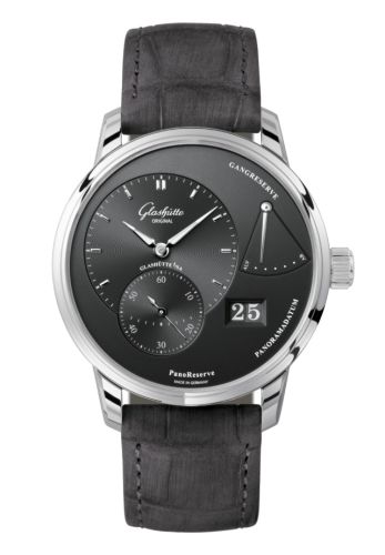 Glashutte Original PanoReserve Stainless Steel / Grey / Nubuck - Folding 1-65-01-23-12-62